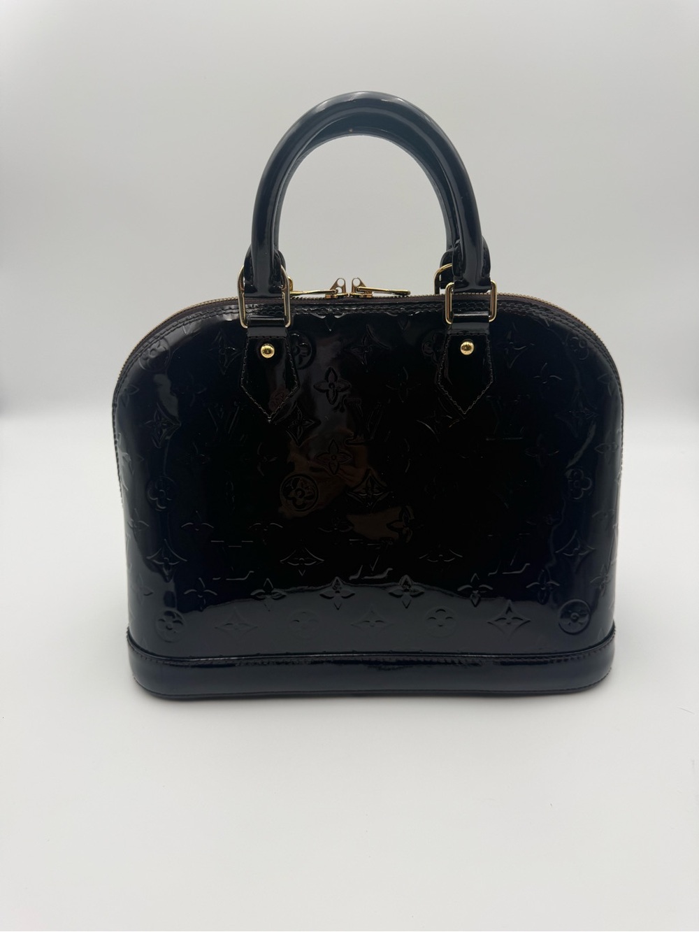 Louis Vuitton Brown Patent Vernis Alma PM Satchel - Picture 3 of 11